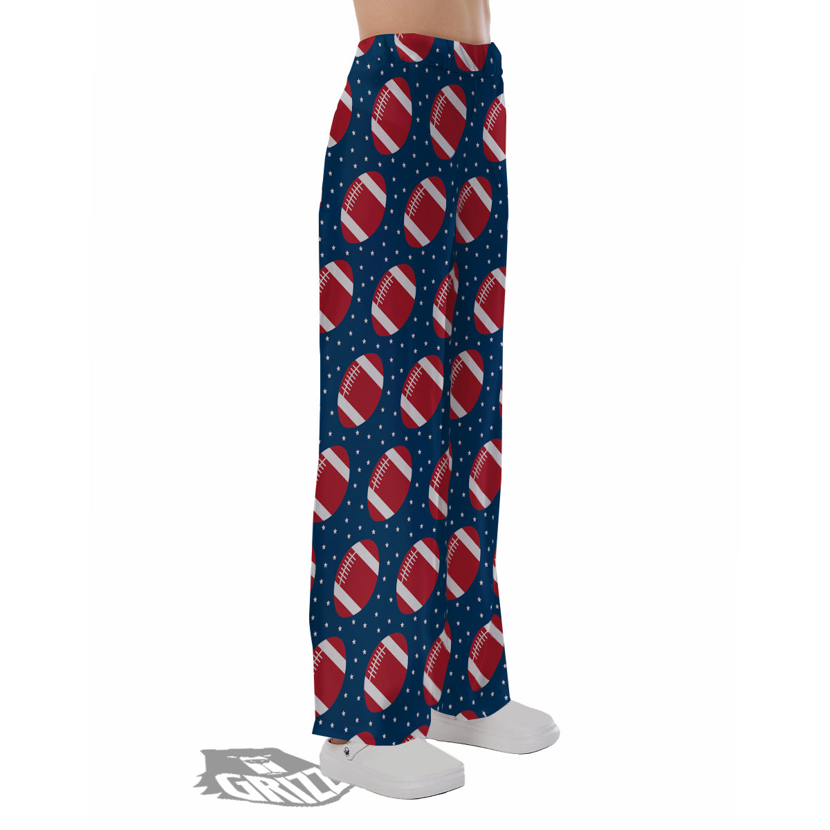 American Football Ball Print Pattern Pajama Pants-grizzshop
