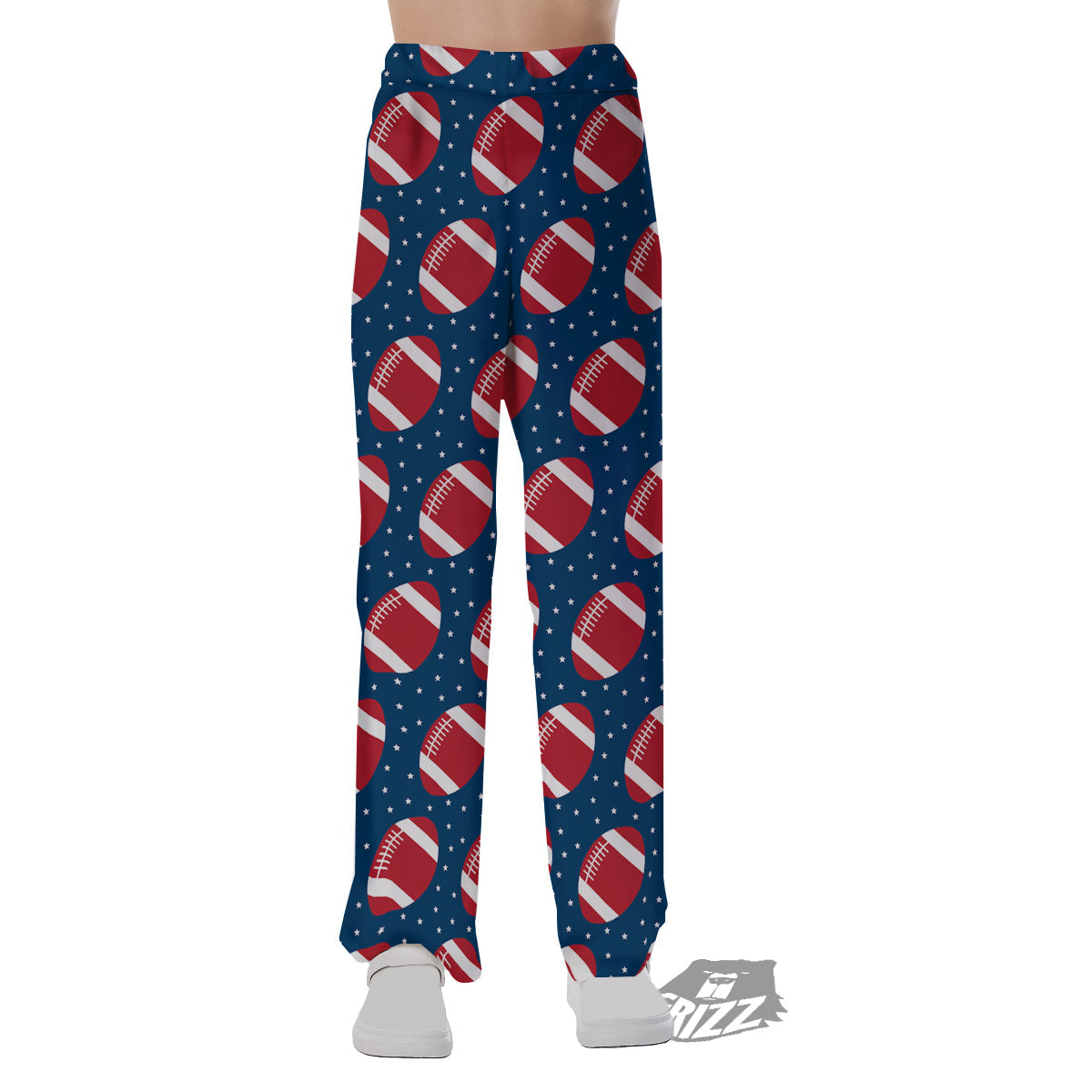 American Football Ball Print Pattern Pajama Pants-grizzshop