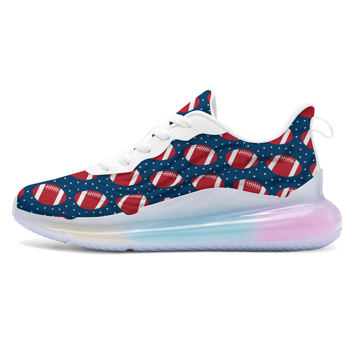 American Football Ball Print Pattern Running Sneakers-grizzshop