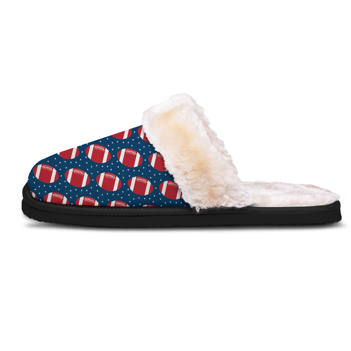 American Football Ball Print Pattern Slippers-grizzshop