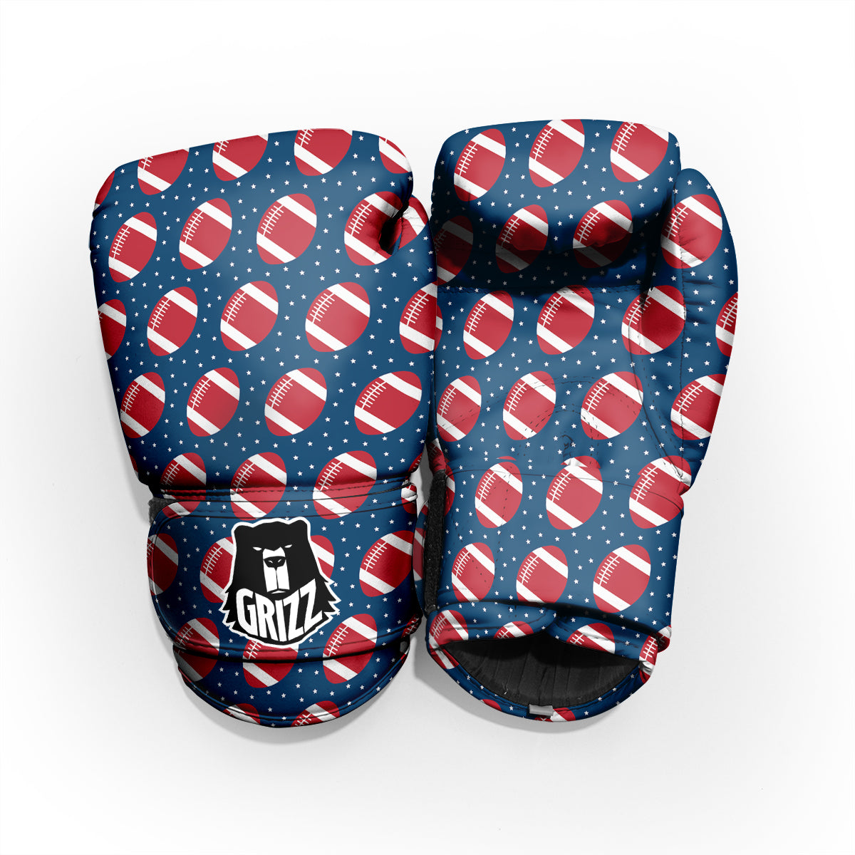 American Football Ball Print Pattern Pro Boxing Glove