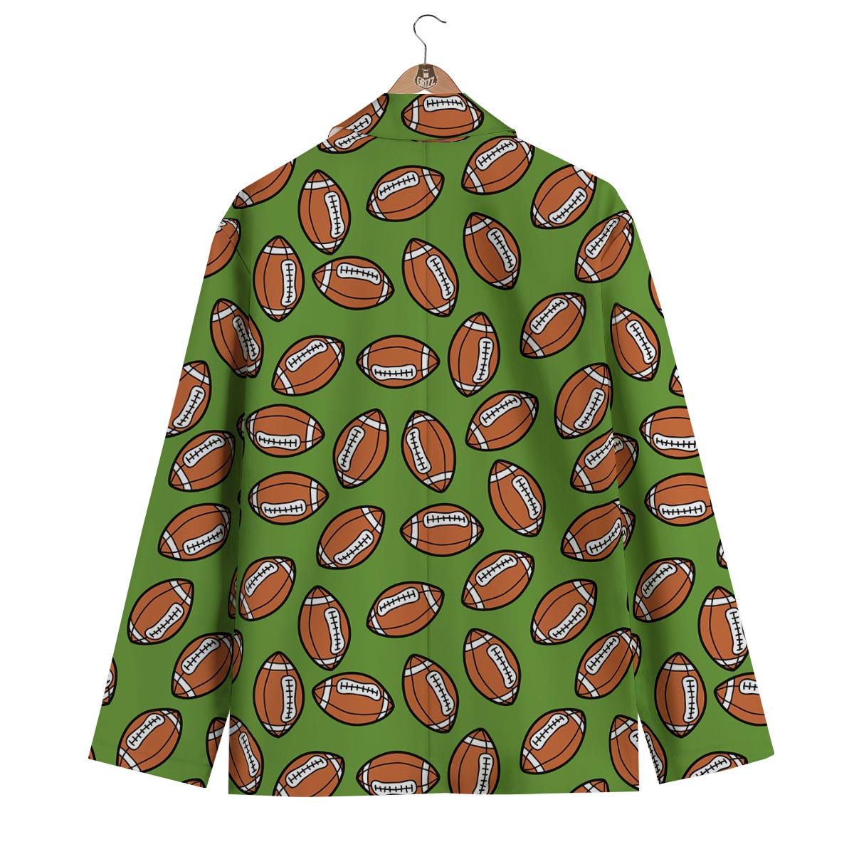 American Football Green Print Pattern Men's Blazer-grizzshop