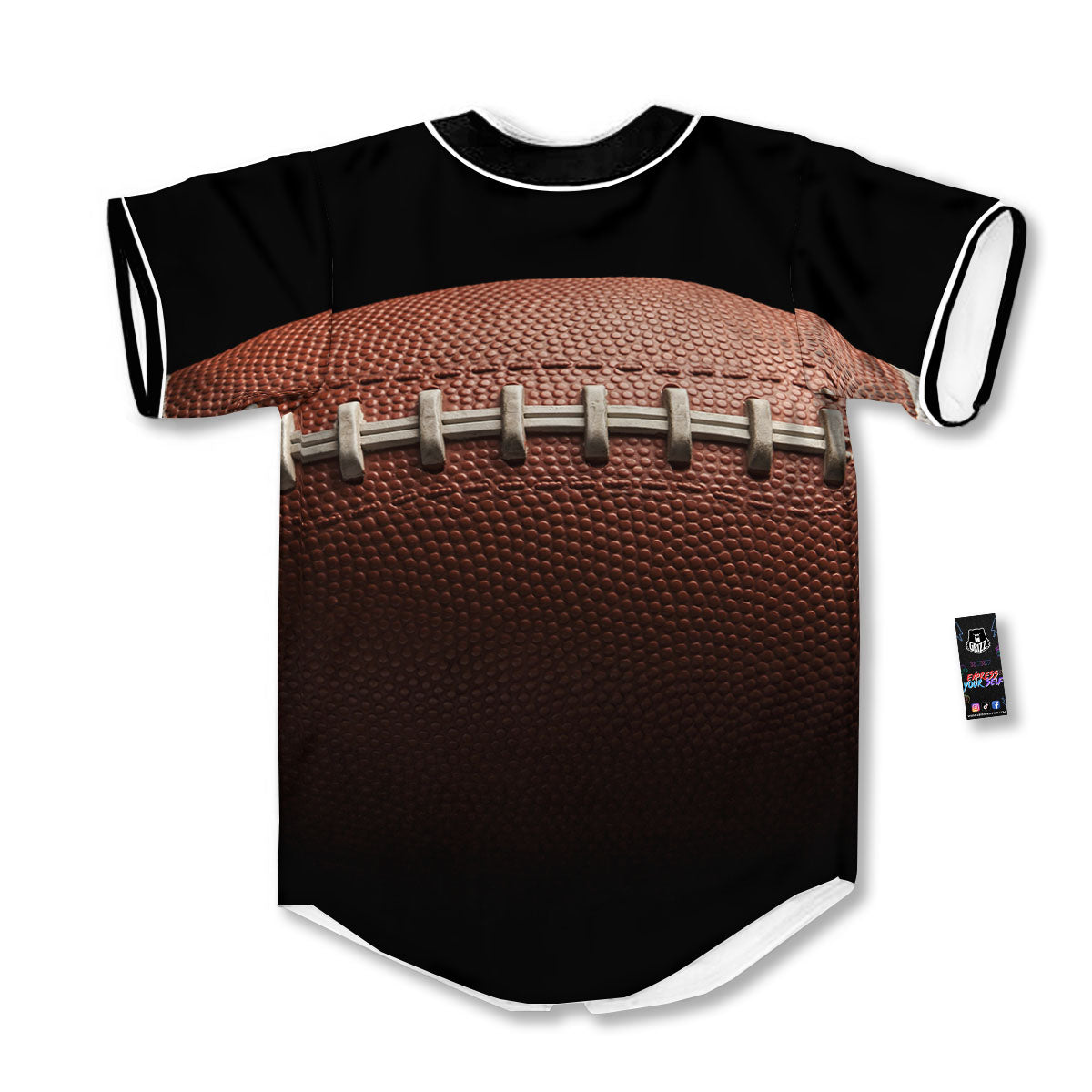 American Football Print Ball Baseball Jersey-grizzshop