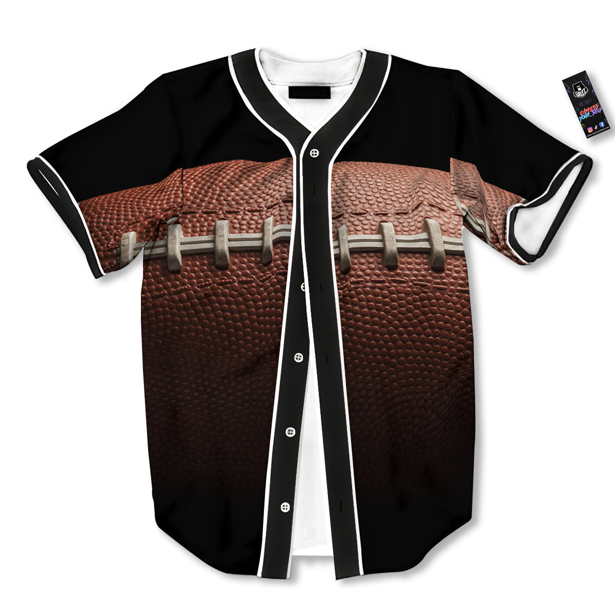 American Football Print Ball Baseball Jersey-grizzshop