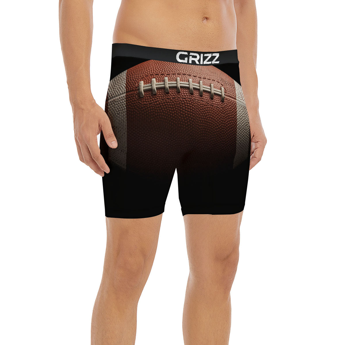 American Football Print Ball Boxer Briefs-grizzshop