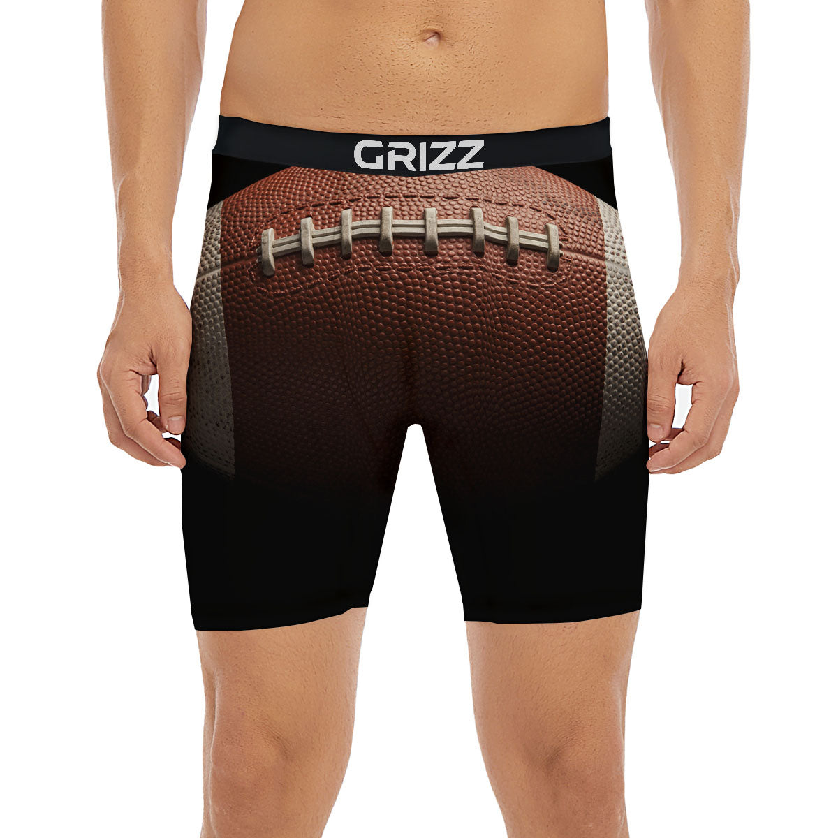 American Football Print Ball Boxer Briefs-grizzshop