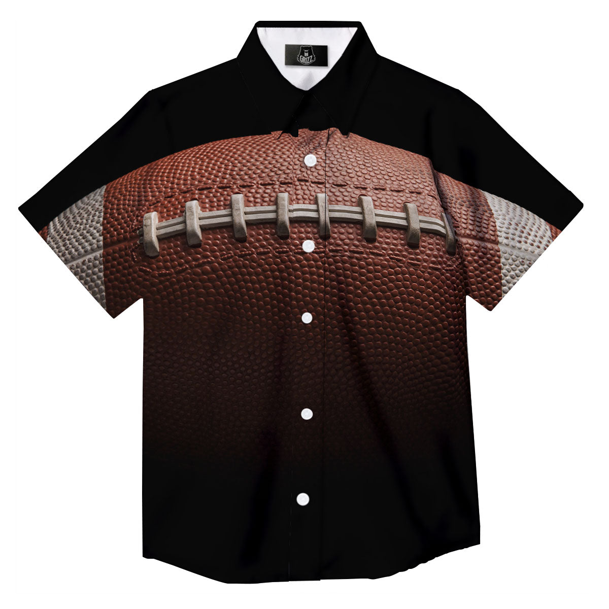 American Football Print Ball Button Up Shirt-grizzshop