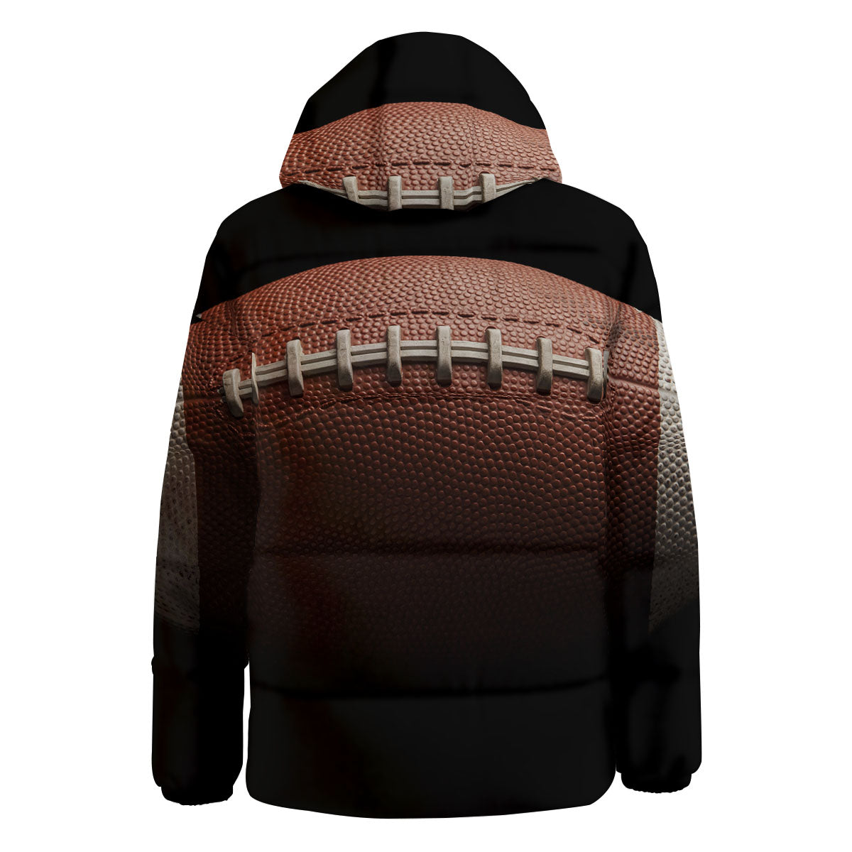 American Football Print Ball Down Jacket-grizzshop