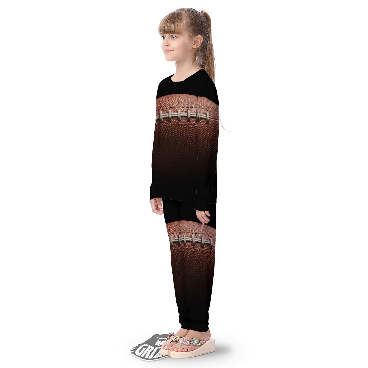 American Football Print Ball Kid's Pajamas-grizzshop