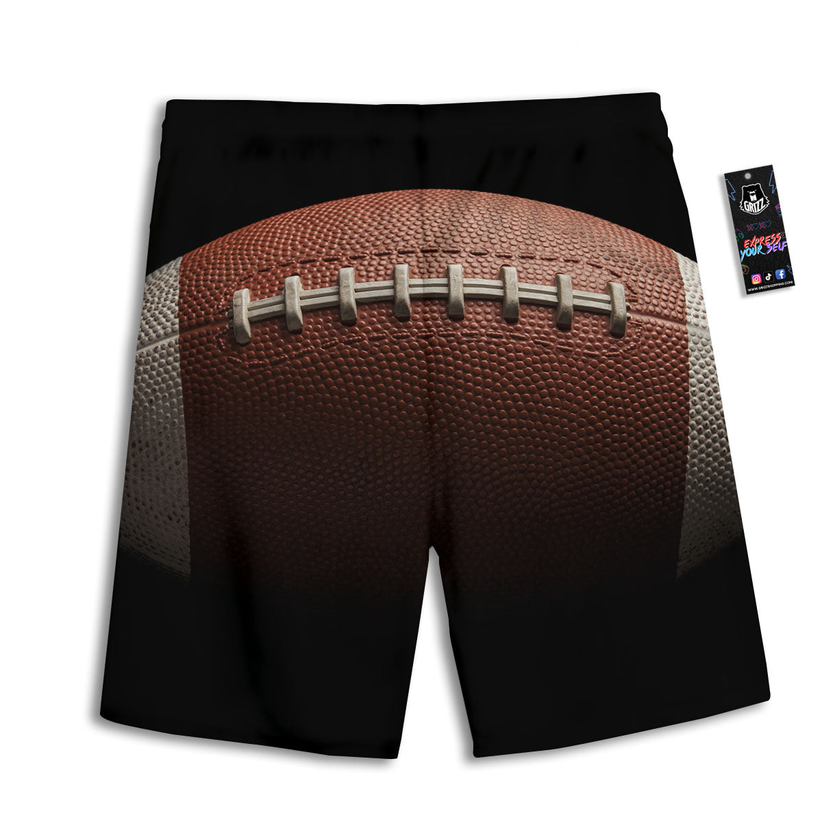 American Football Print Ball Men's Athletic Shorts