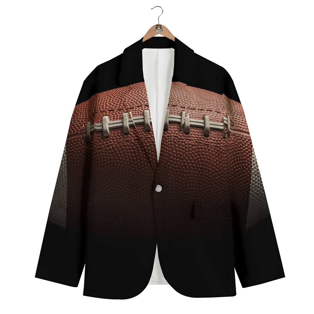 American Football Print Ball Men's Blazer-grizzshop