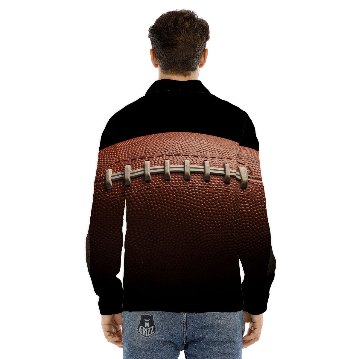 American Football Print Ball Men's Dress Shirts-grizzshop