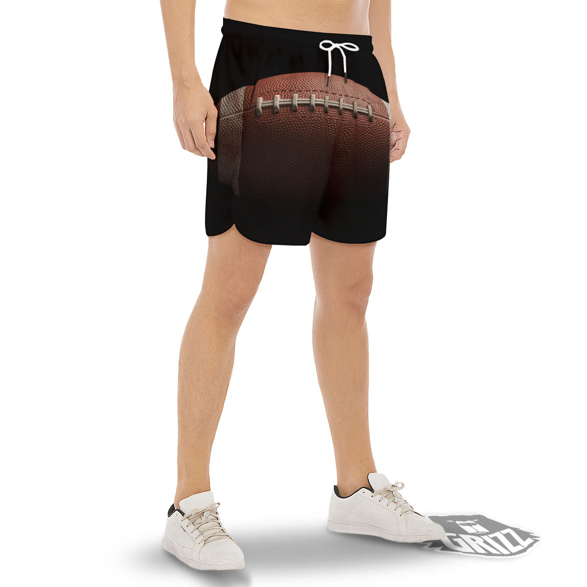American Football Print Ball Men's Gym Shorts-grizzshop