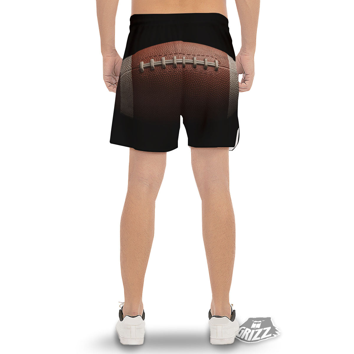 American Football Print Ball Men's Gym Shorts-grizzshop