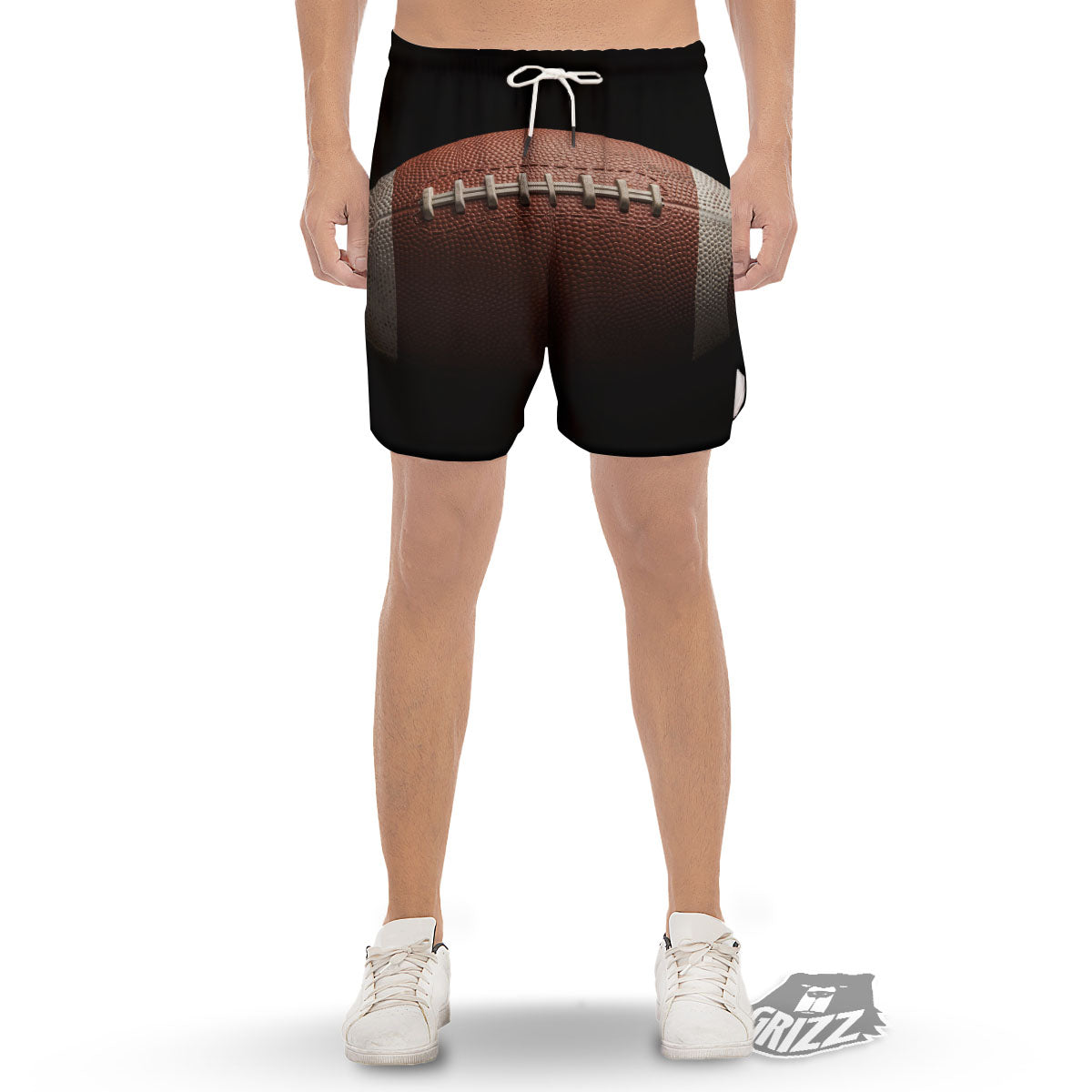 American Football Print Ball Men's Gym Shorts-grizzshop
