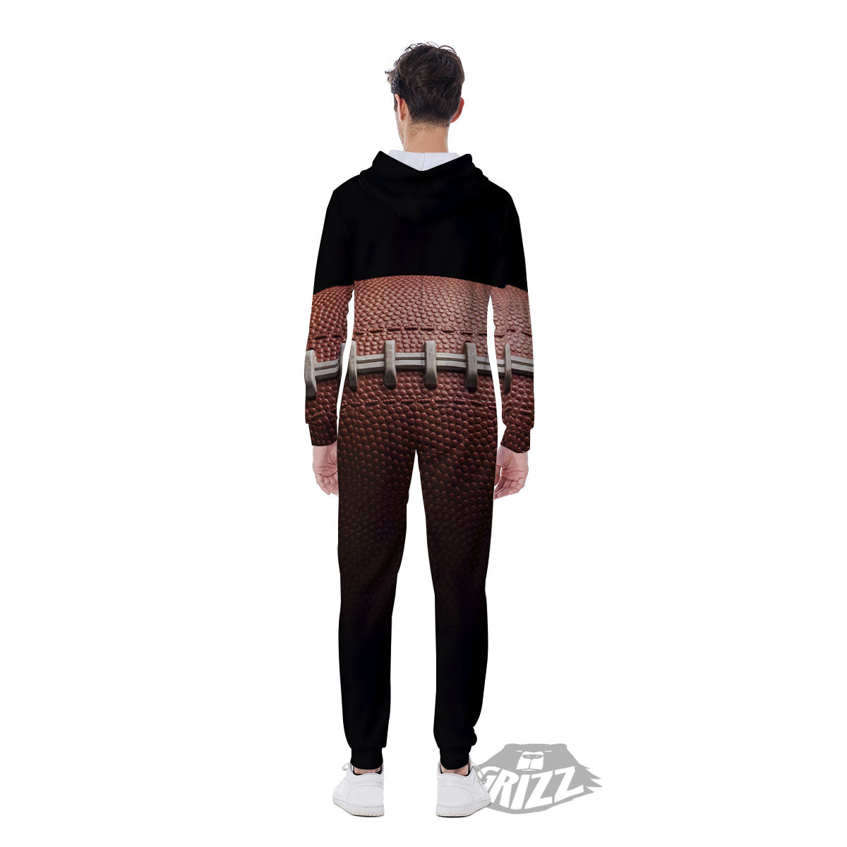 American Football Print Ball Men's Jumpsuit-grizzshop