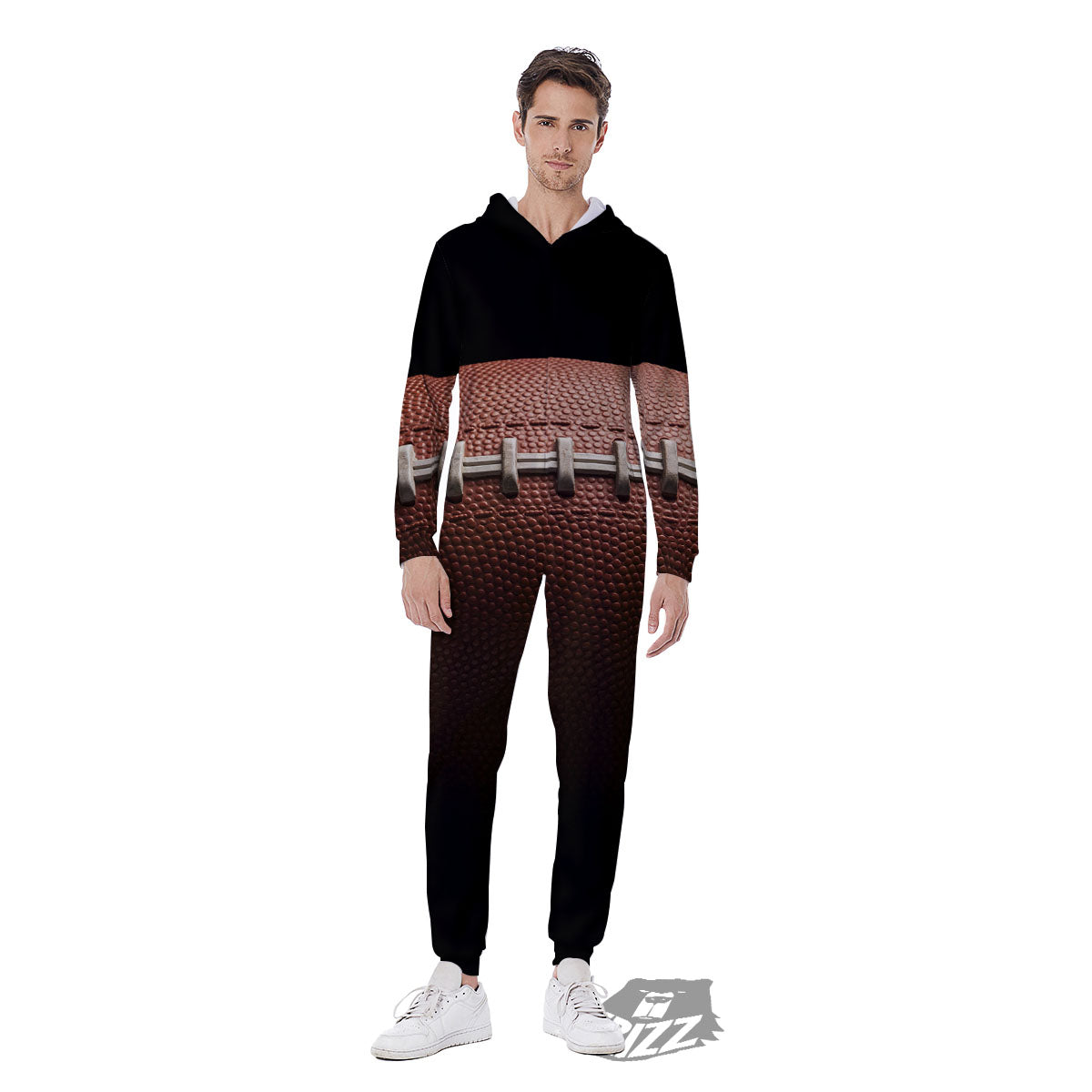 American Football Print Ball Men's Jumpsuit-grizzshop
