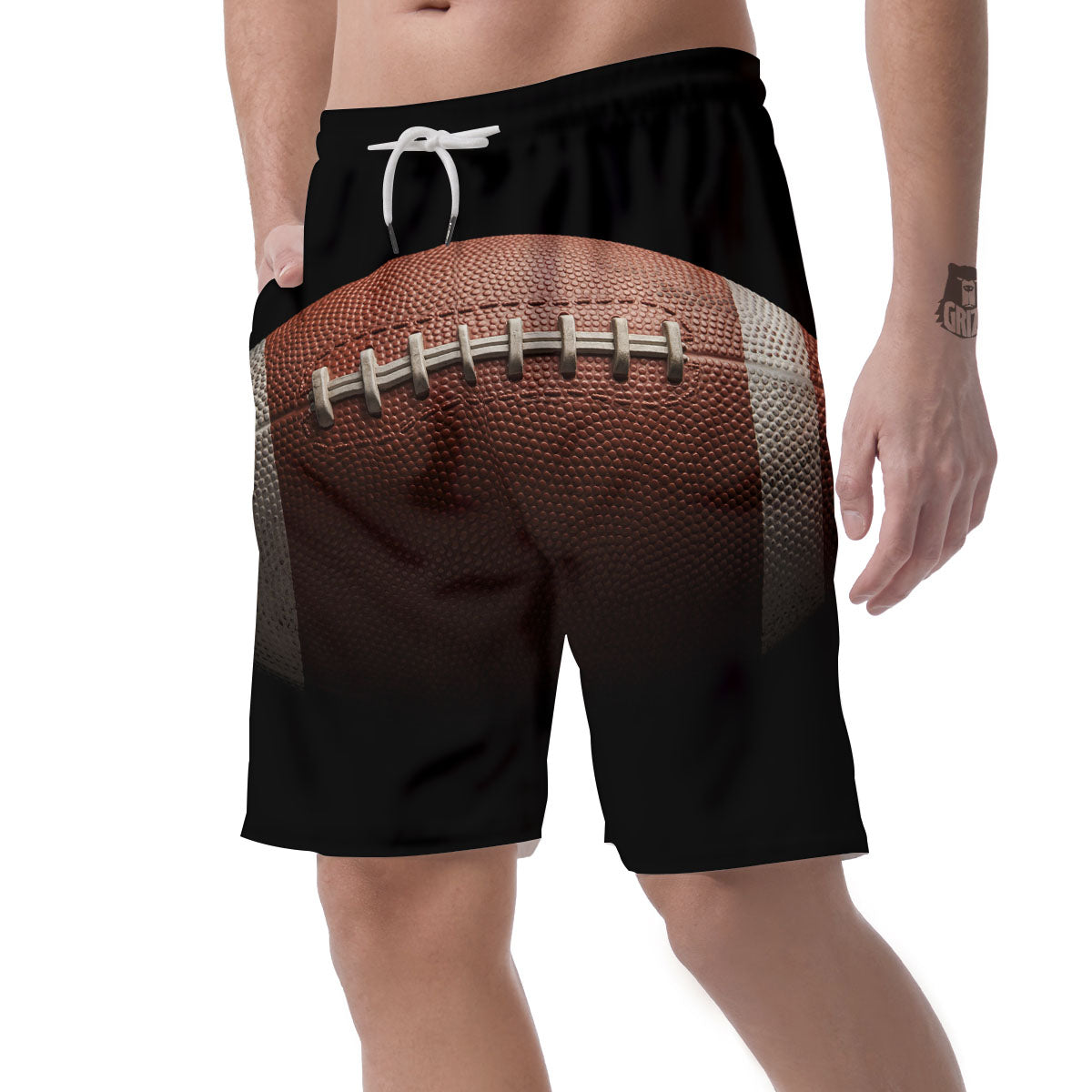 American Football Print Ball Men's Shorts-grizzshop