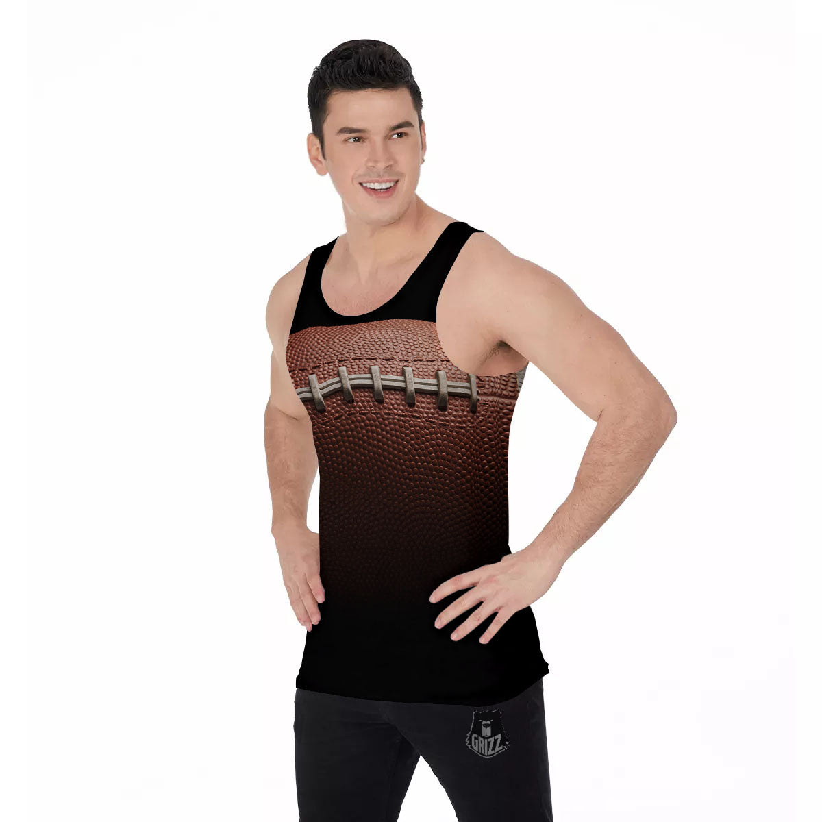 American Football Print Ball Men's Tank Top-grizzshop