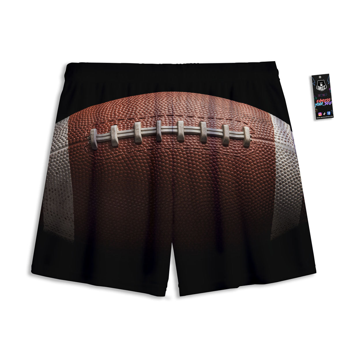 Avocado Green Print Mesh Shorts