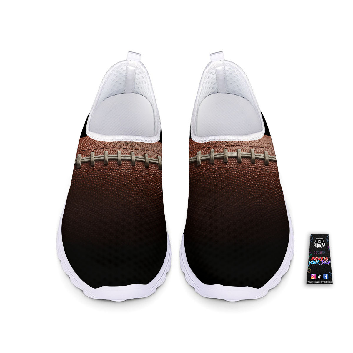 American Football Print Ball Nurse Shoes-grizzshop