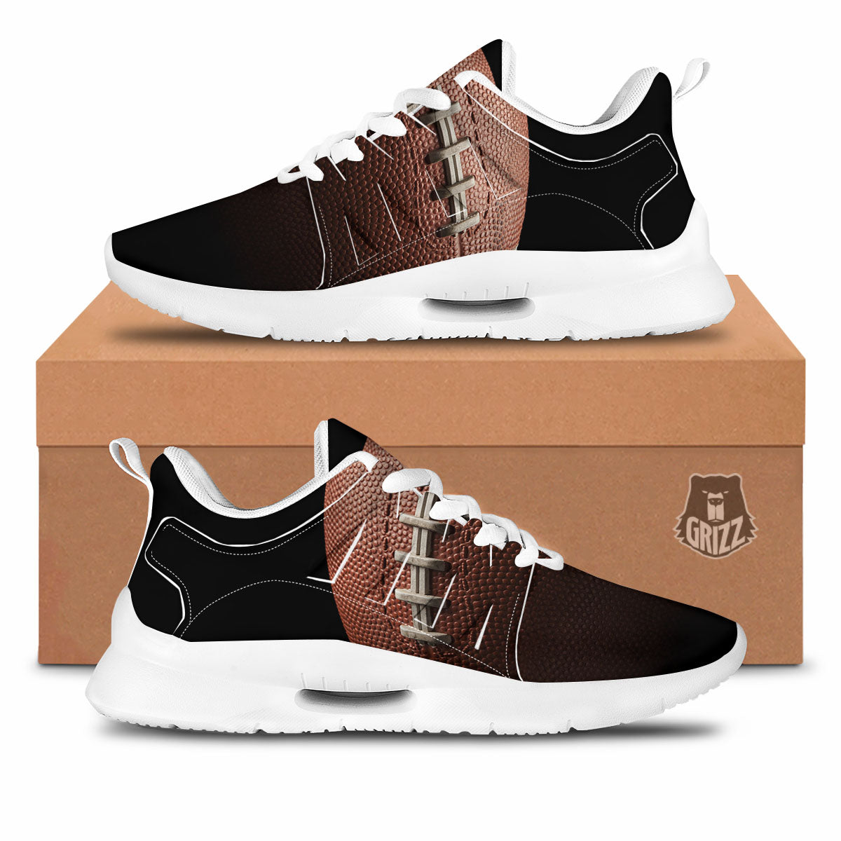 American Football Print Ball Tennis Shoes-grizzshop
