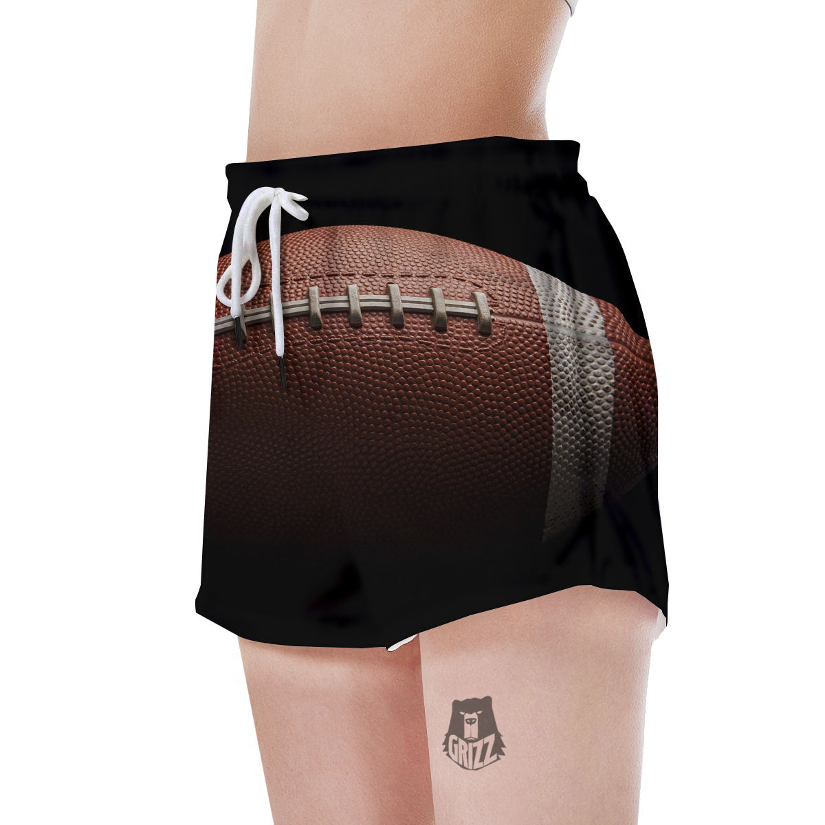 American Football Print Ball Women's Shorts-grizzshop