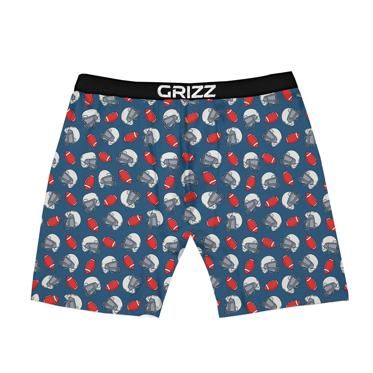 American Football Print Pattern Boxer Briefs-grizzshop