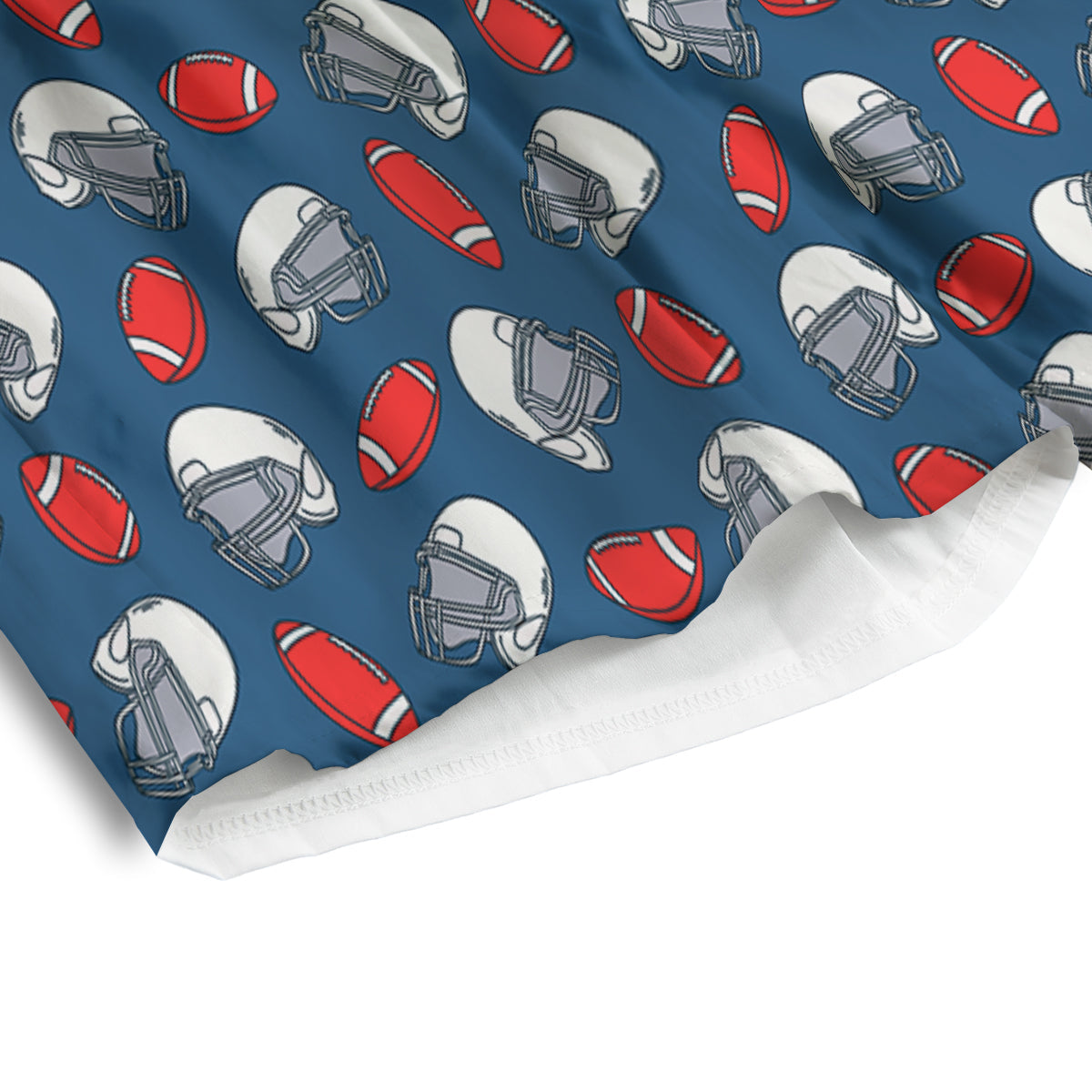 American Football Print Pattern Men's Athletic Shorts