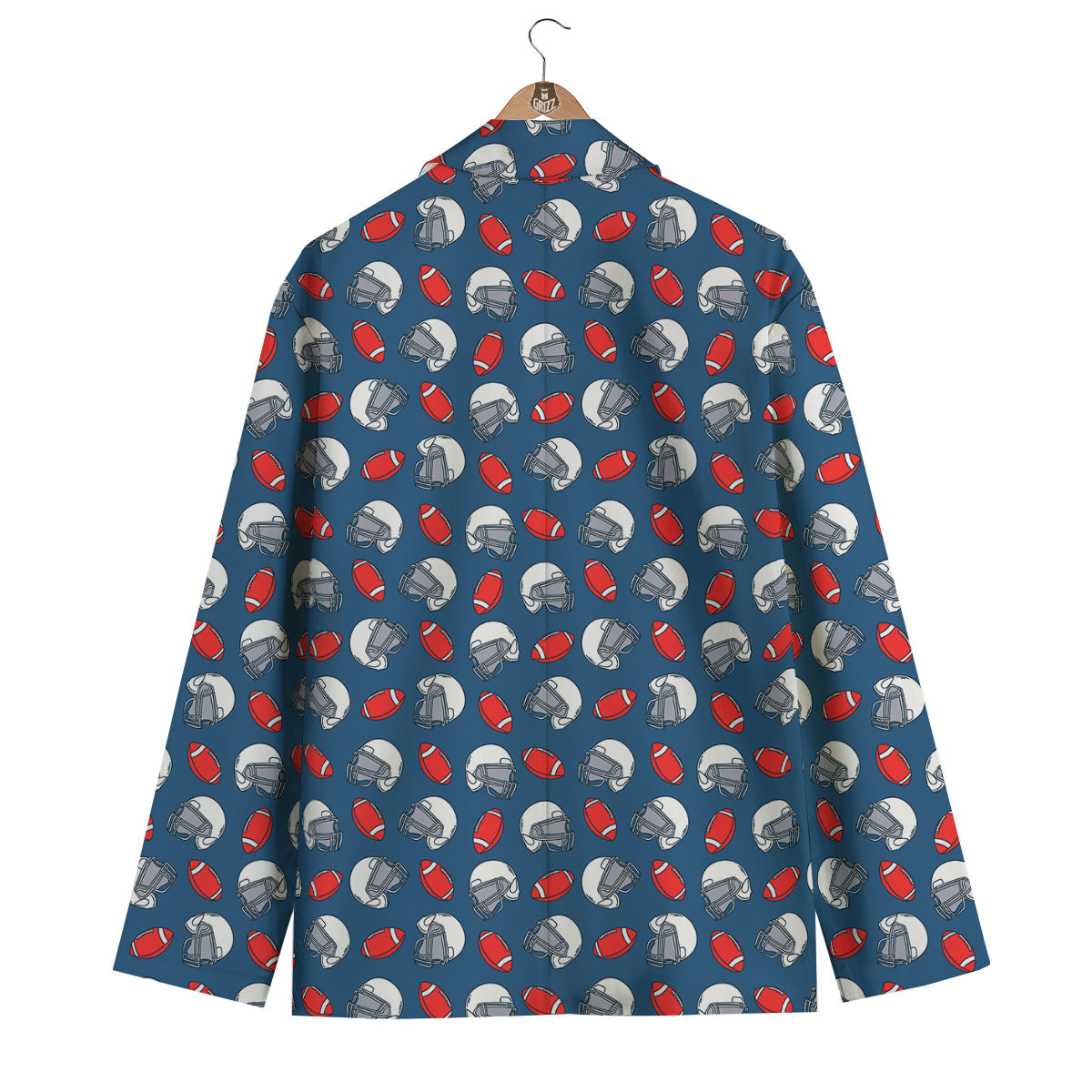 American Football Print Pattern Men's Blazer-grizzshop