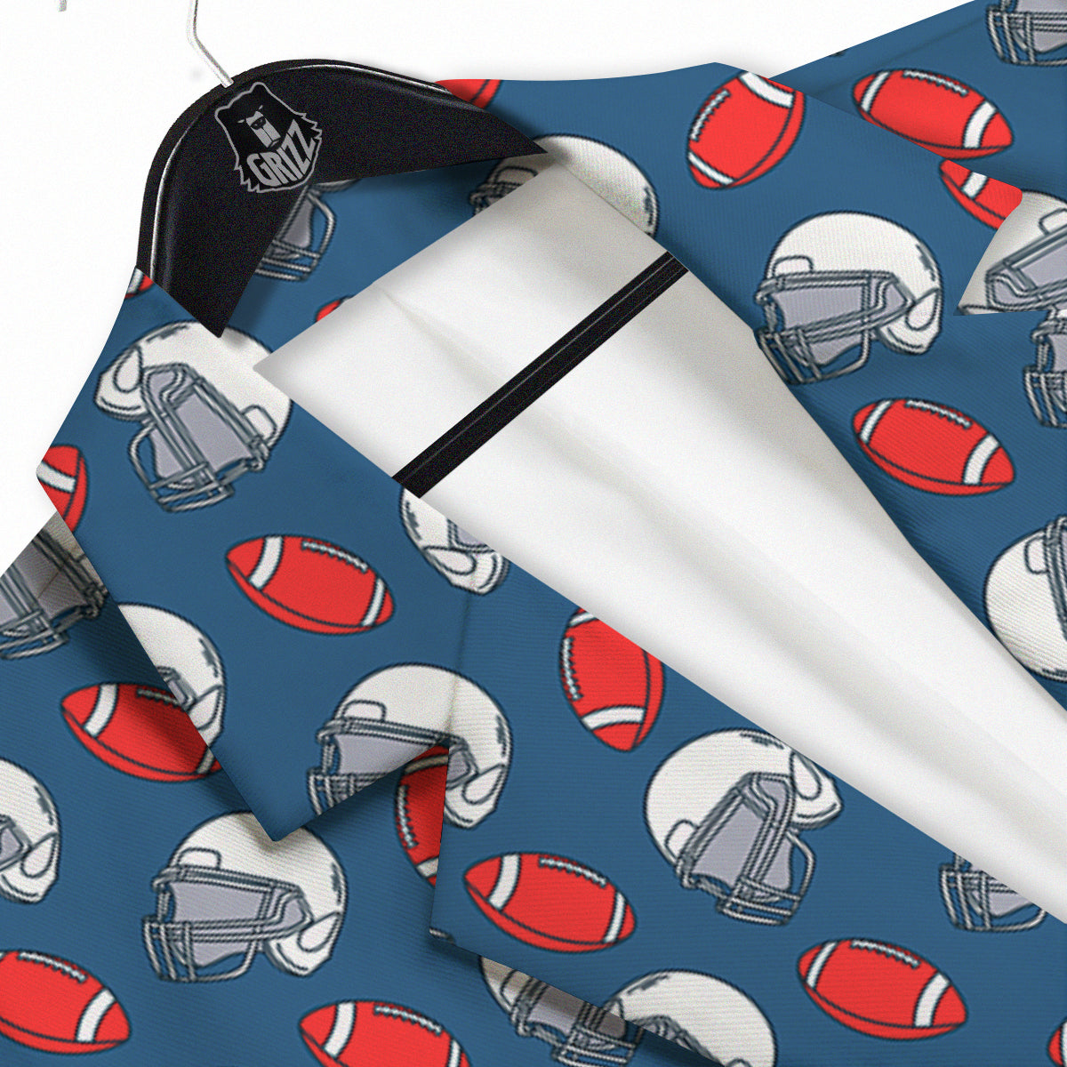 American Football Print Pattern Men's Sport Coat-grizzshop