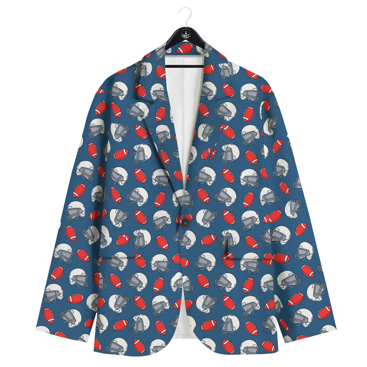 American Football Print Pattern Men's Sport Coat-grizzshop