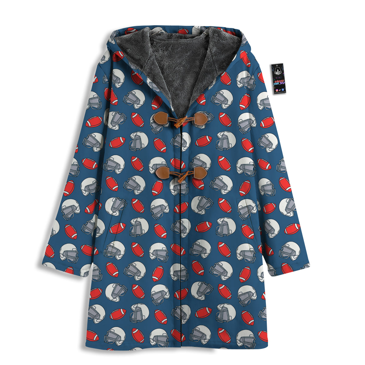 American Football Print Pattern Automatic Foldable Umbrella