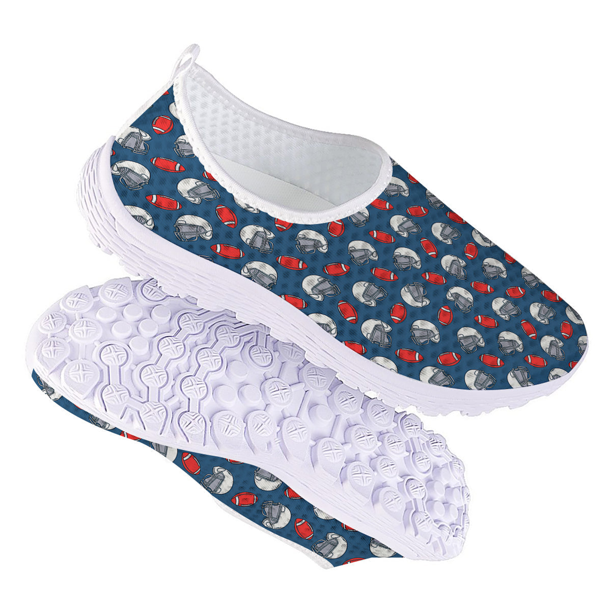 American Football Print Pattern Nurse Shoes-grizzshop