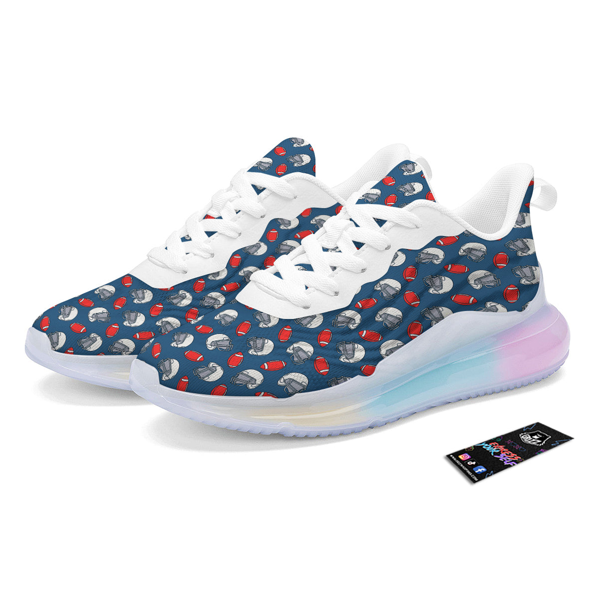 American Football Print Pattern Running Sneakers-grizzshop