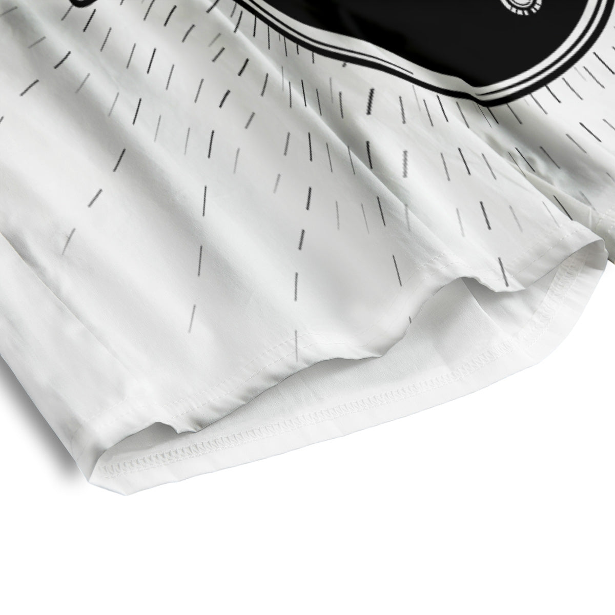 American Football White And Black Print Men's Athletic Shorts