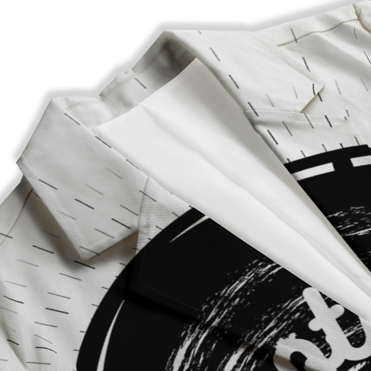 American Football White And Black Print Women's Blazer-grizzshop