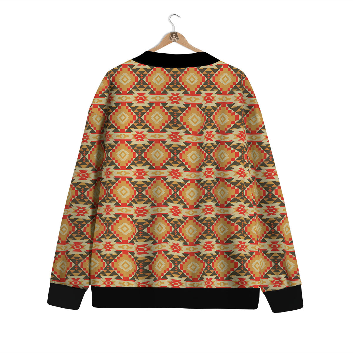 American Geometric Native Print Pattern Cardigan-grizzshop