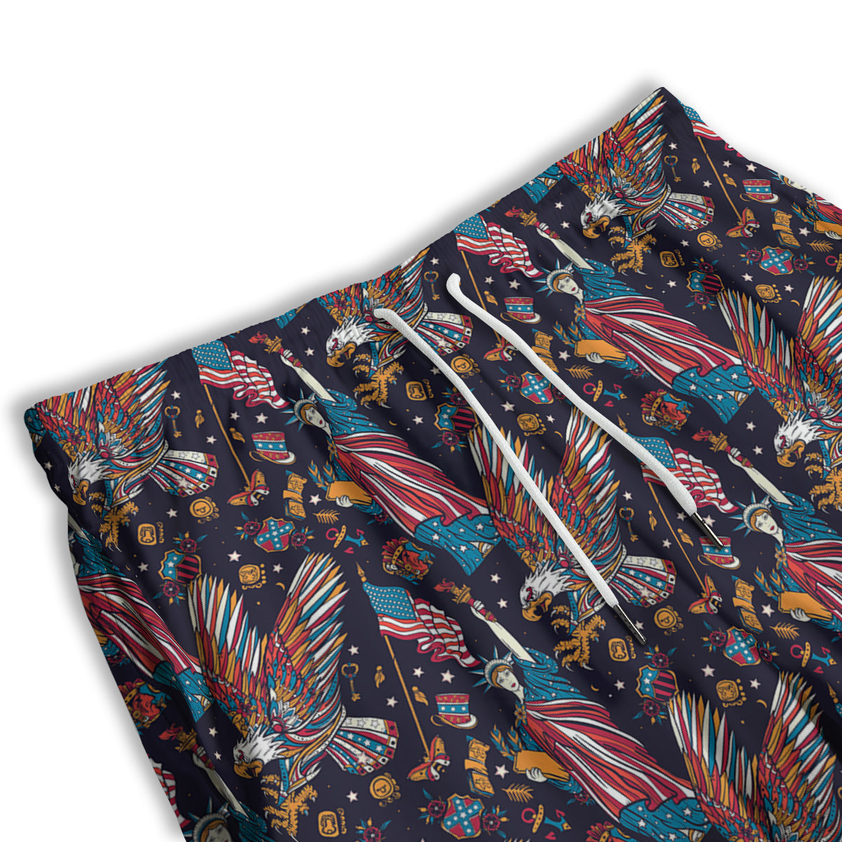 American Independence Day Print Pattern Men's Athletic Shorts