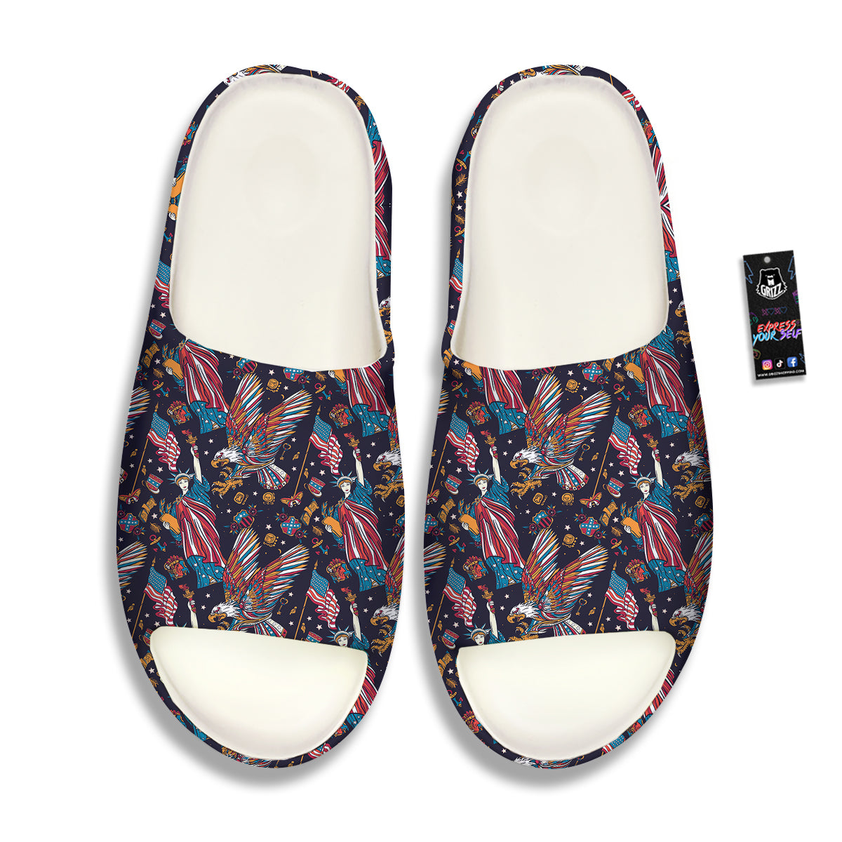 American Independence Day Print Pattern Sandals-grizzshop