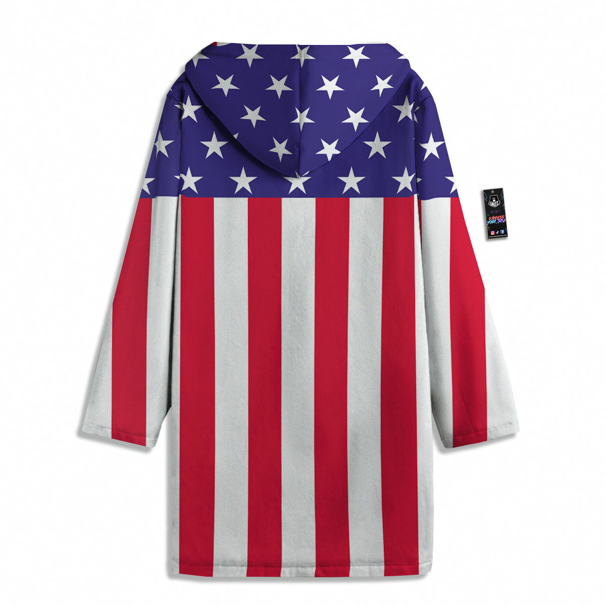 American Military Flag Print Men's Windbreaker Jacket-grizzshop