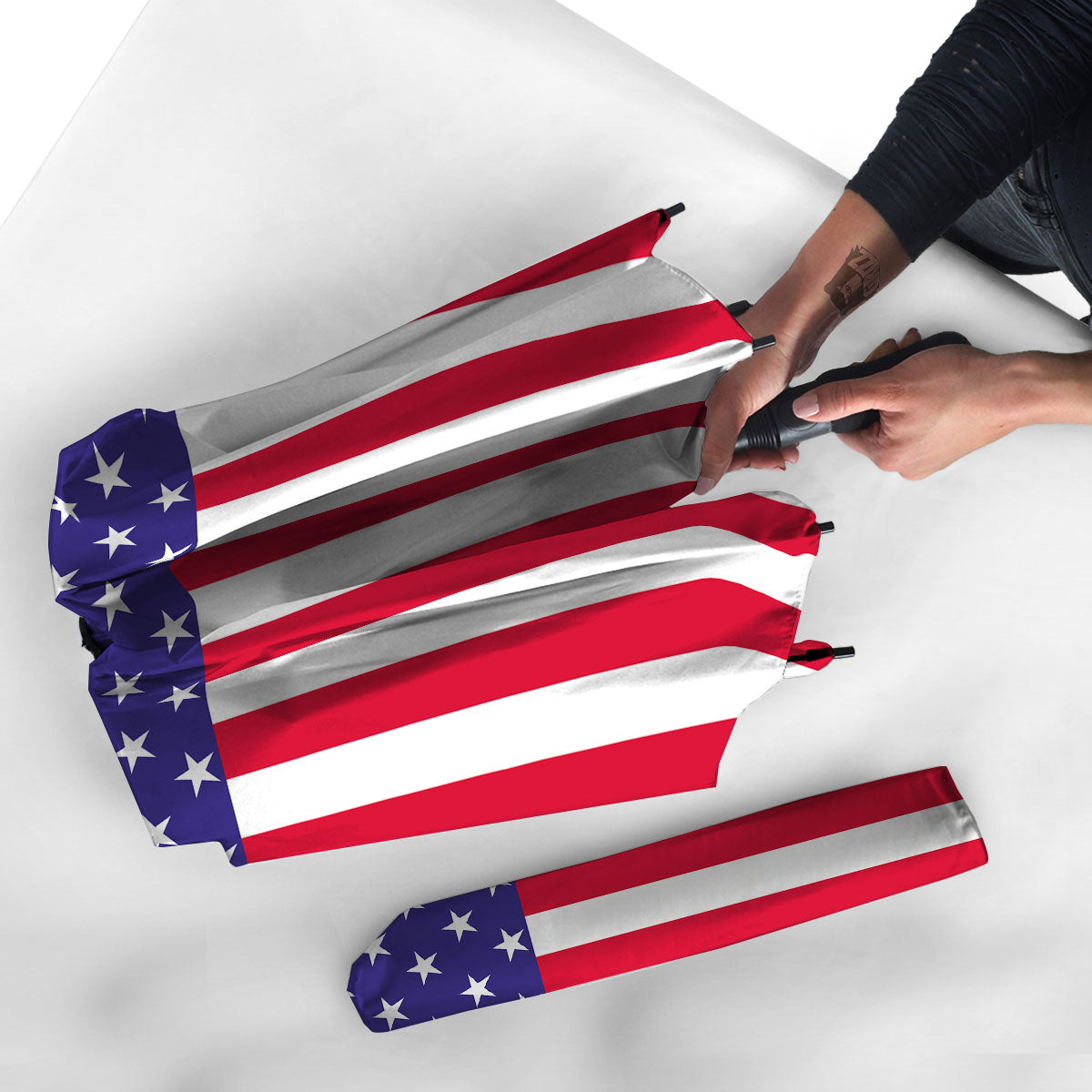 American Military Flag Print Umbrella-grizzshop