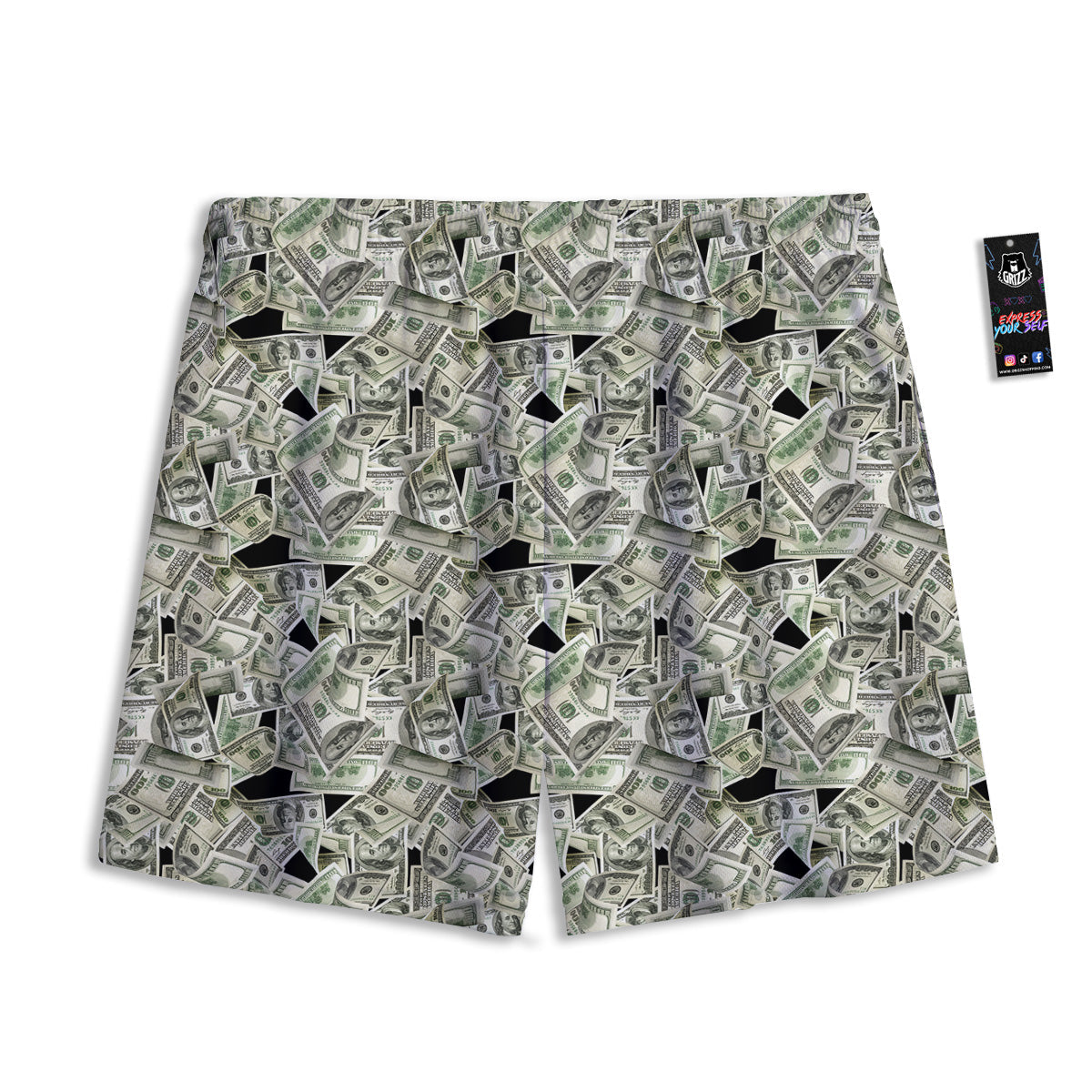 Brain Halloween Print Mesh Shorts