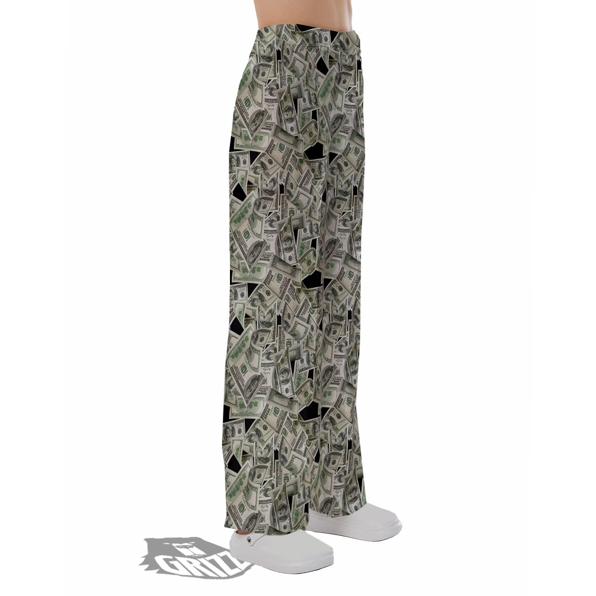 American Money US Dollars Print Pattern Pajama Pants-grizzshop
