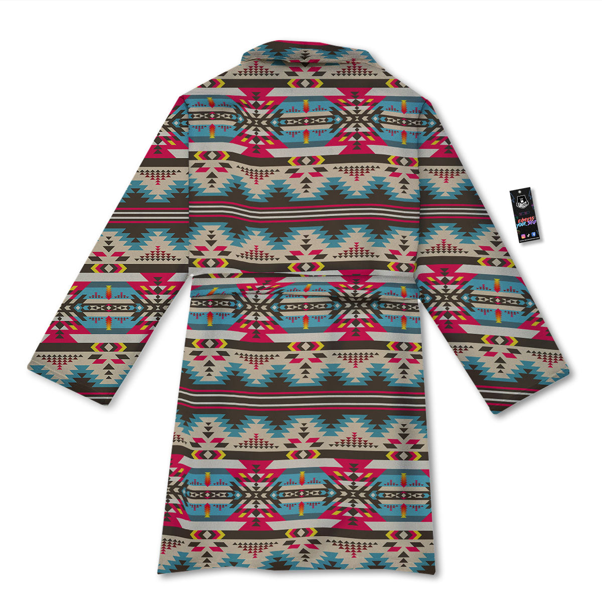 American Native Tribal Print Pattern Bathrobe-grizzshop