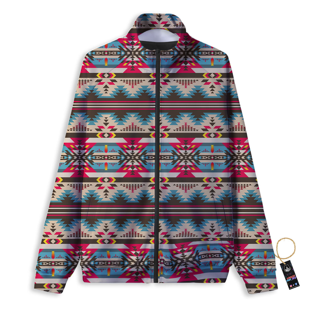 American Native Tribal Print Pattern Track Jacket-grizzshop