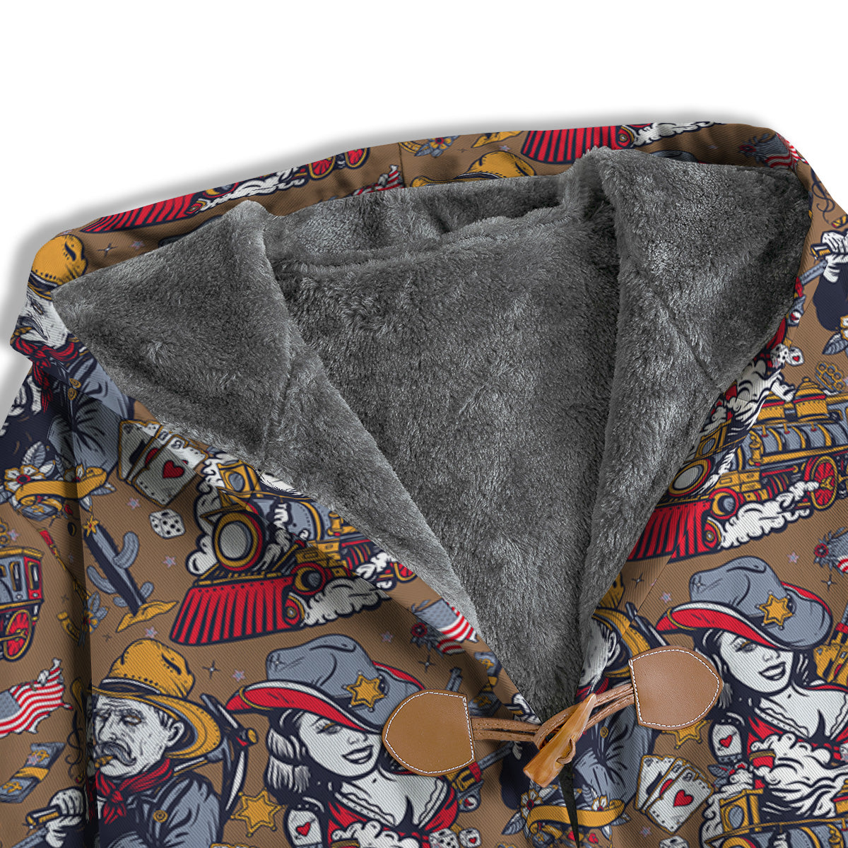 American Old West History Print Pattern Men's Windbreaker Jacket-grizzshop