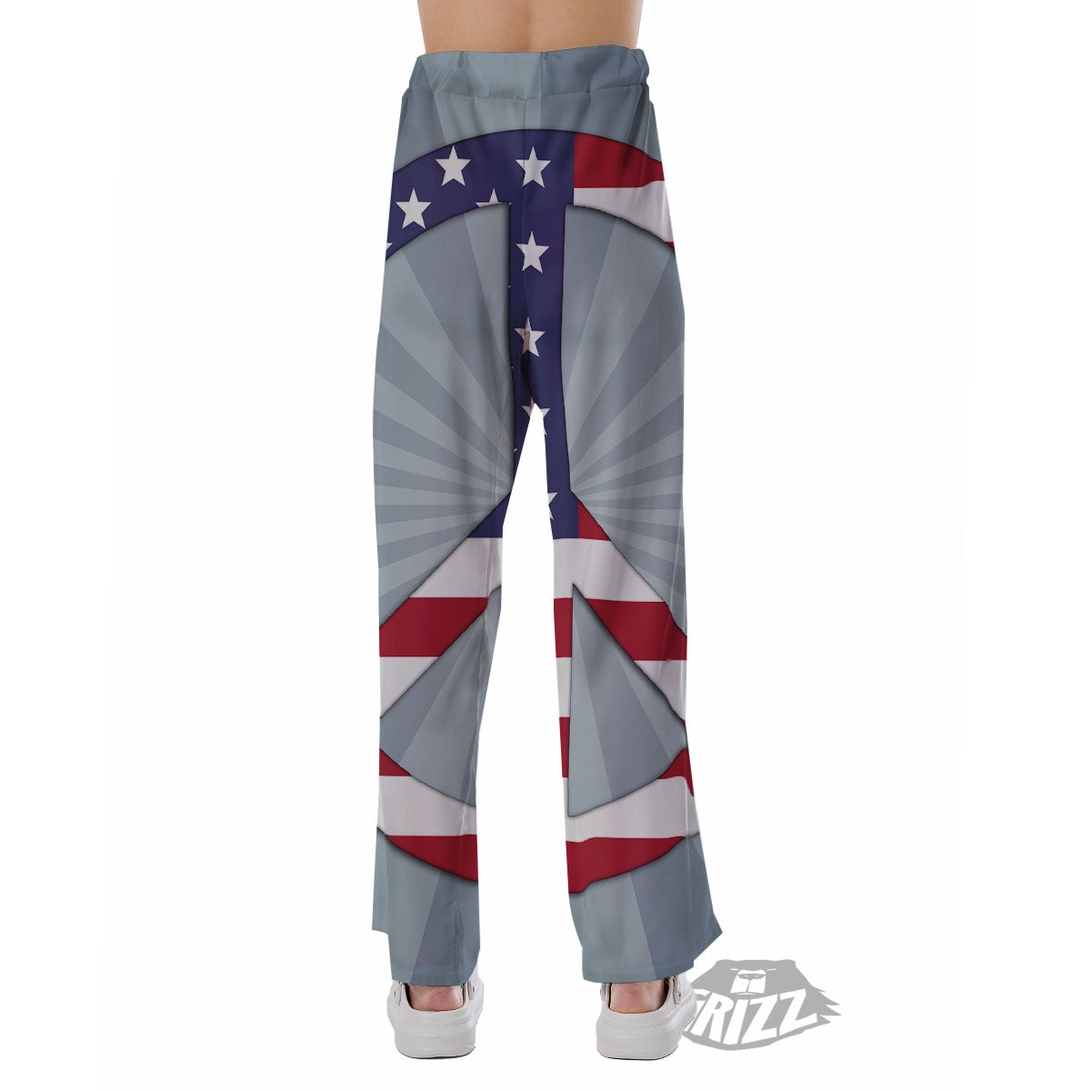 American Peace Flag Print Pajama Pants-grizzshop