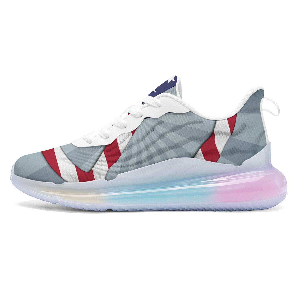 American Peace Flag Print Running Sneakers-grizzshop