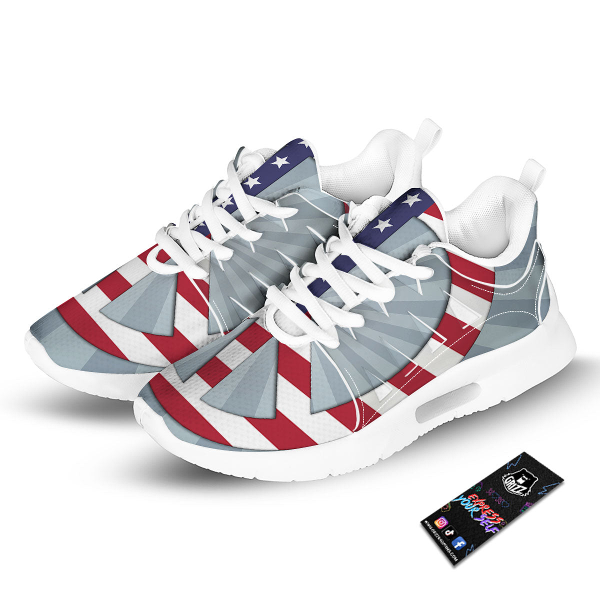 American Peace Flag Print Tennis Shoes-grizzshop